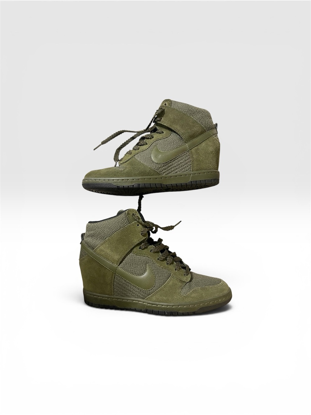 Nike Olive Green Wedge Sneakers
